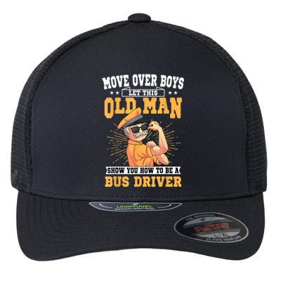 Bus Driver Old Operator Uniform Driving Shuttle Transit Flexfit Unipanel Trucker Cap