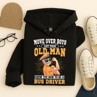 Bus Driver Old Operator Uniform Driving Shuttle Transit Hoodie