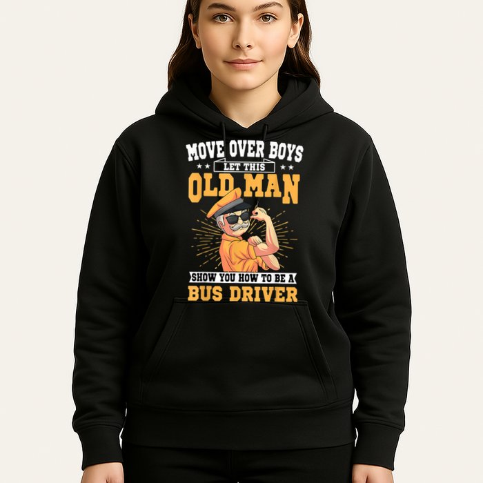 Bus Driver Old Operator Uniform Driving Shuttle Transit Hoodie