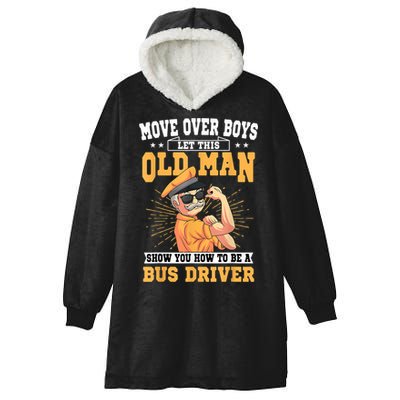 Bus Driver Old Operator Uniform Driving Shuttle Transit Hooded Wearable Blanket