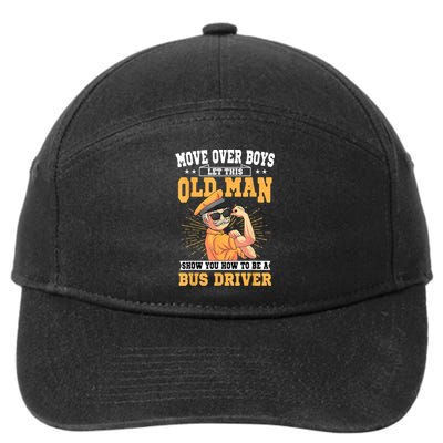 Bus Driver Old Operator Uniform Driving Shuttle Transit 7-Panel Snapback Hat