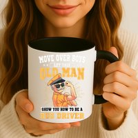 Bus Driver Old Operator Uniform Driving Shuttle Transit Mug