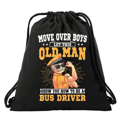 Bus Driver Old Operator Uniform Driving Shuttle Transit Drawstring Bag