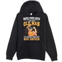 Bus Driver Old Operator Uniform Driving Shuttle Transit Premium Pullover Hoodie