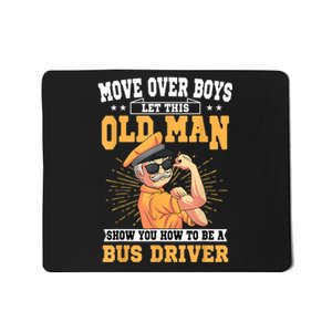 Bus Driver Old Operator Uniform Driving Shuttle Transit Mousepad