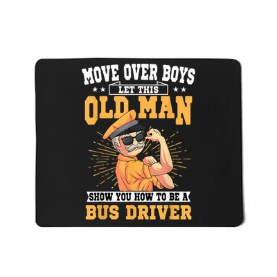 Bus Driver Old Operator Uniform Driving Shuttle Transit Mousepad