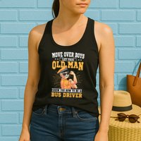 Bus Driver Old Operator Uniform Driving Shuttle Transit Womens Tank Top