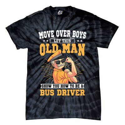 Bus Driver Old Operator Uniform Driving Shuttle Transit Tie-Dye T-Shirt