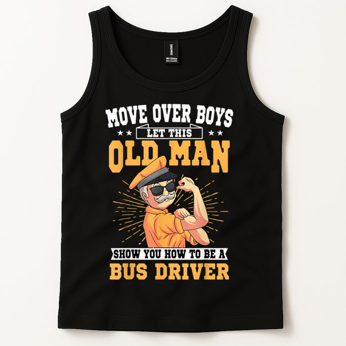 Bus Driver Old Operator Uniform Driving Shuttle Transit Tank Top
