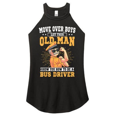 Bus Driver Old Operator Uniform Driving Shuttle Transit Women's Perfect Tri Rocker Tank