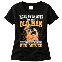 Bus Driver Old Operator Uniform Driving Shuttle Transit Womens T-Shirt