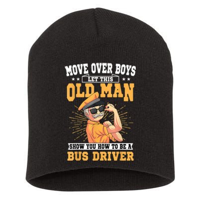 Bus Driver Old Operator Uniform Driving Shuttle Transit Short Acrylic Beanie