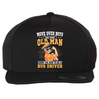 Bus Driver Old Operator Uniform Driving Shuttle Transit Wool Snapback Cap