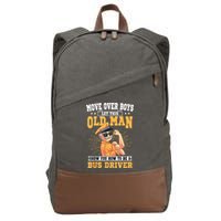 Bus Driver Old Operator Uniform Driving Shuttle Transit Cotton Canvas Backpack