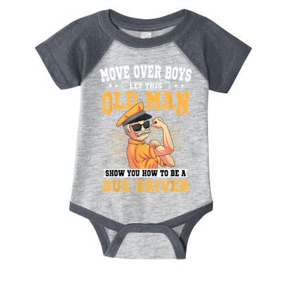 Bus Driver Old Operator Uniform Driving Shuttle Transit Infant Baby Jersey Bodysuit