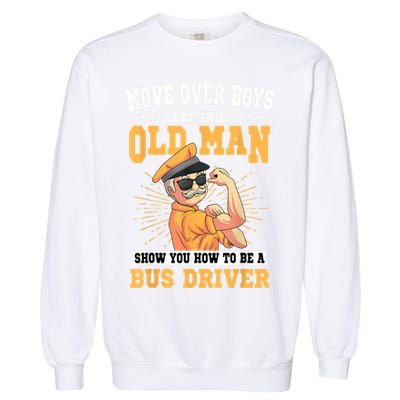 Bus Driver Old Operator Uniform Driving Shuttle Transit Garment-Dyed Sweatshirt