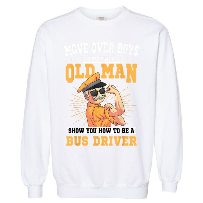 Bus Driver Old Operator Uniform Driving Shuttle Transit Garment-Dyed Sweatshirt
