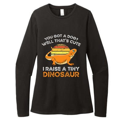 Bearded Dragon Owner I Raise A Tiny Dinosaur Bearded Dragon Womens CVC Long Sleeve Shirt