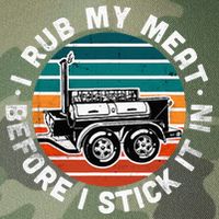 BBQ Dad Offset Smoker Pit Accessory I Rub My Meat Funny Text Legacy Tie Dye Trucker Hat