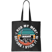 BBQ Dad Offset Smoker Pit Accessory I Rub My Meat Funny Text Bag