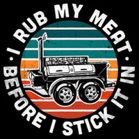 BBQ Dad Offset Smoker Pit Accessory I Rub My Meat Funny Text Wool Snapback Cap