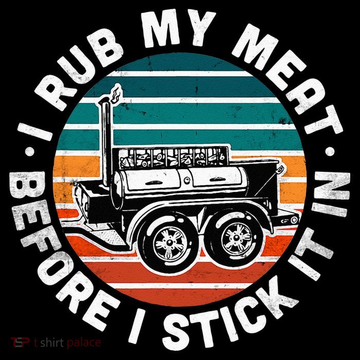 BBQ Dad Offset Smoker Pit Accessory I Rub My Meat Funny Text Zip Tote Bag