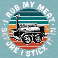 BBQ Dad Offset Smoker Pit Accessory I Rub My Meat Funny Text Sueded Cloud Jersey T-Shirt