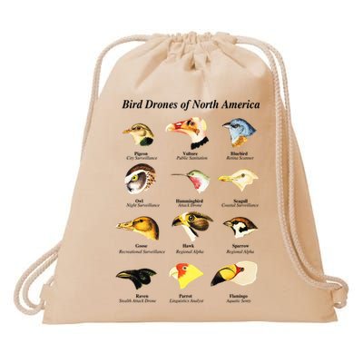 Bird Drones Of North America Drawstring Bag