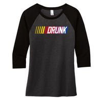 Bunkering Donut Operato Silly Geese Sg Drunk Women's Tri-Blend 3/4-Sleeve Raglan Shirt