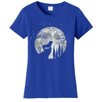 Beagle Dog Owner Full Moon At Night Meaningful Gift Dog Breed Dogs Beagles Gift Women's T-Shirt