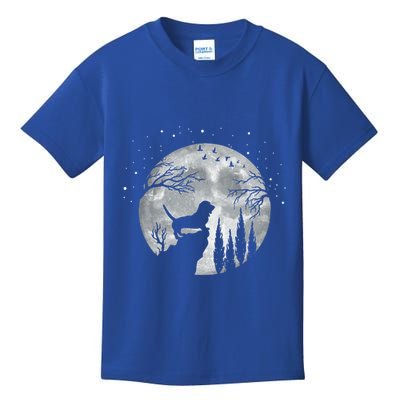 Beagle Dog Owner Full Moon At Night Meaningful Gift Dog Breed Dogs Beagles Gift Kids T-Shirt