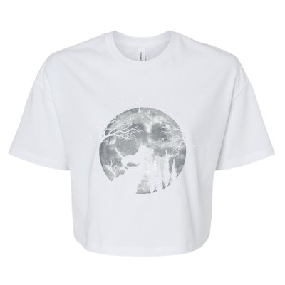 Beagle Dog Owner Full Moon At Night Meaningful Gift Dog Breed Dogs Beagles Gift Bella+Canvas Jersey Crop Tee