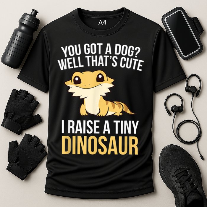Bearded Dragon Pet I Raise A Tiny Dinosaur Bearded Dragon Cooling Performance Crew T-Shirt