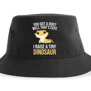 Bearded Dragon Pet I Raise A Tiny Dinosaur Bearded Dragon Sustainable Bucket Hat