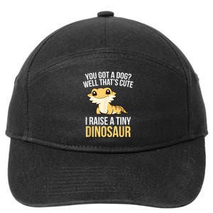 Bearded Dragon Pet I Raise A Tiny Dinosaur Bearded Dragon 7-Panel Snapback Hat