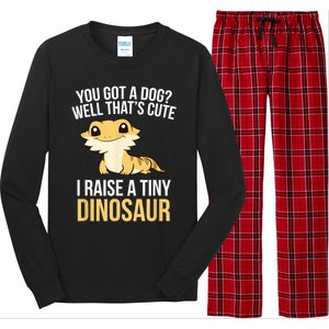 Bearded Dragon Pet I Raise A Tiny Dinosaur Bearded Dragon Long Sleeve Pajama Set