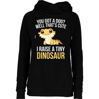 Bearded Dragon Pet I Raise A Tiny Dinosaur Bearded Dragon Womens Funnel Neck Pullover Hood