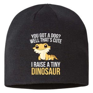 Bearded Dragon Pet I Raise A Tiny Dinosaur Bearded Dragon Sustainable Beanie