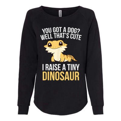 Bearded Dragon Pet I Raise A Tiny Dinosaur Bearded Dragon Womens California Wash Sweatshirt