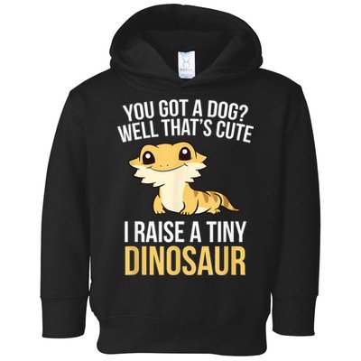 Bearded Dragon Pet I Raise A Tiny Dinosaur Bearded Dragon Toddler Hoodie