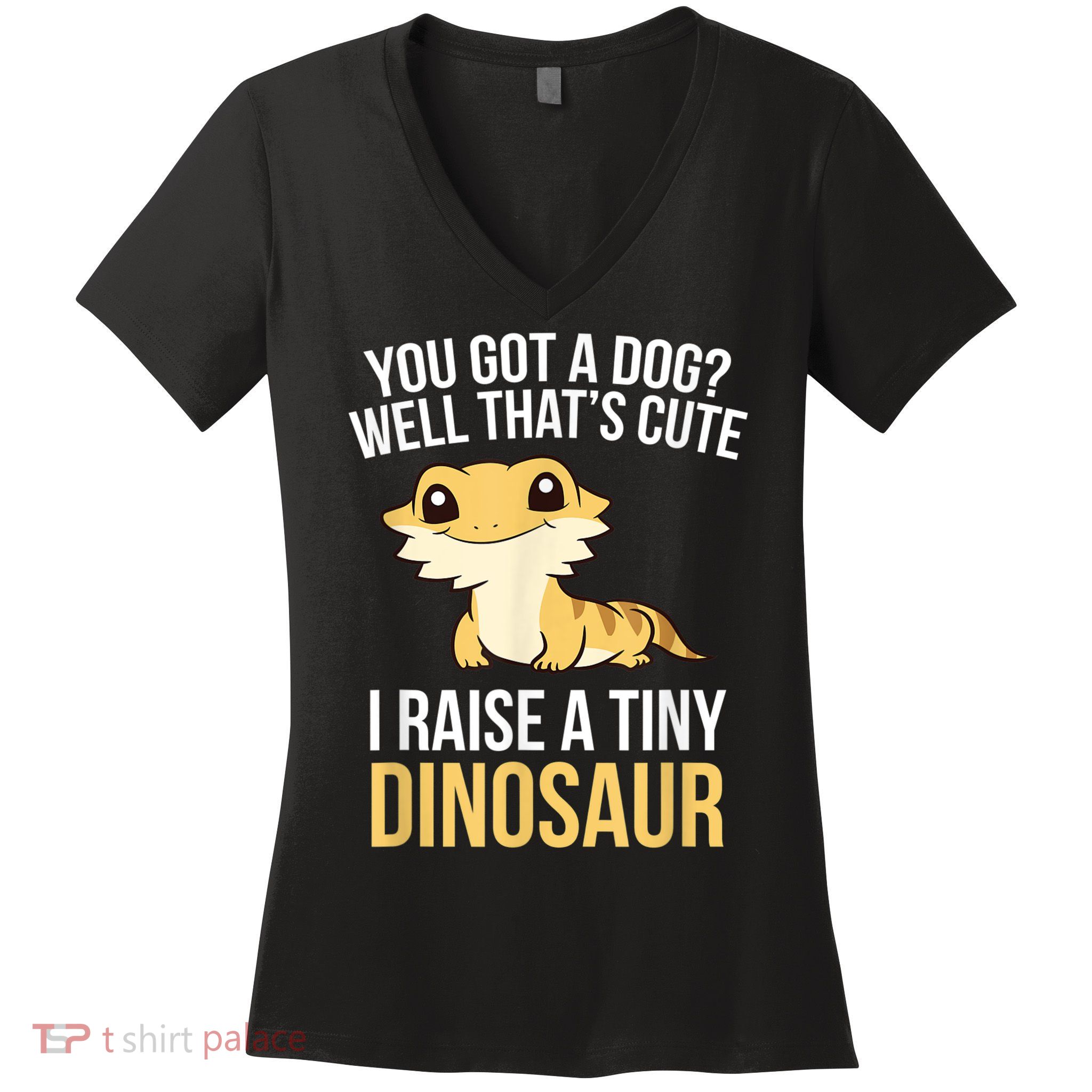 Bearded Dragon Pet I Raise A Tiny Dinosaur Bearded Dragon Women's V-Neck T-Shirt