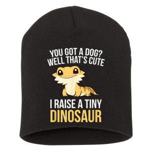 Bearded Dragon Pet I Raise A Tiny Dinosaur Bearded Dragon Short Acrylic Beanie