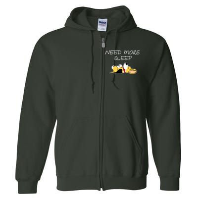 Beagle Dog Puppy Need More Sleep Beagle Pajama For Bedtime Full Zip Hoodie