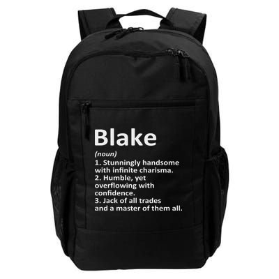 Blake Definition Personalized Name Funny Birthday Gift Idea Daily Commute Backpack