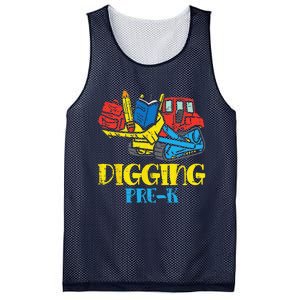 Bulldozer Digging PreK Prek First Day Of School Truck Mesh Reversible Basketball Jersey Tank