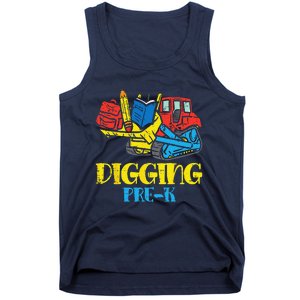 Bulldozer Digging PreK Prek First Day Of School Truck Tank Top