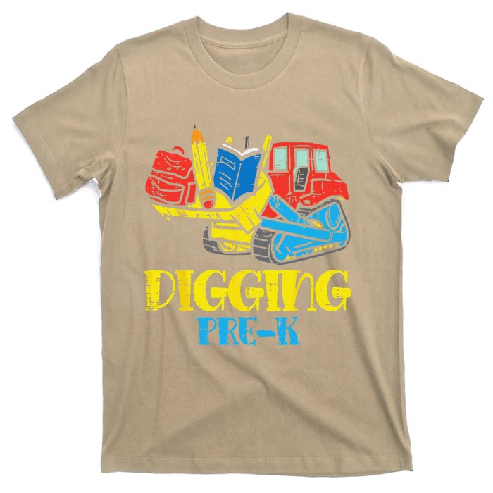 Bulldozer Digging PreK Prek First Day Of School Truck T-Shirt