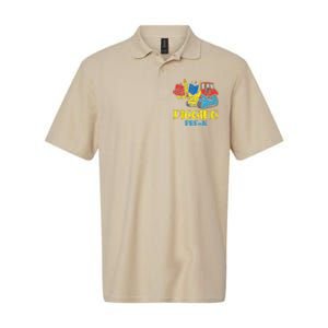 Bulldozer Digging PreK Prek First Day Of School Truck Softstyle Adult Sport Polo