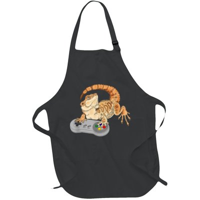 Bearded Dragon Playing Video Game Reptiles Pagona Gamer Apron