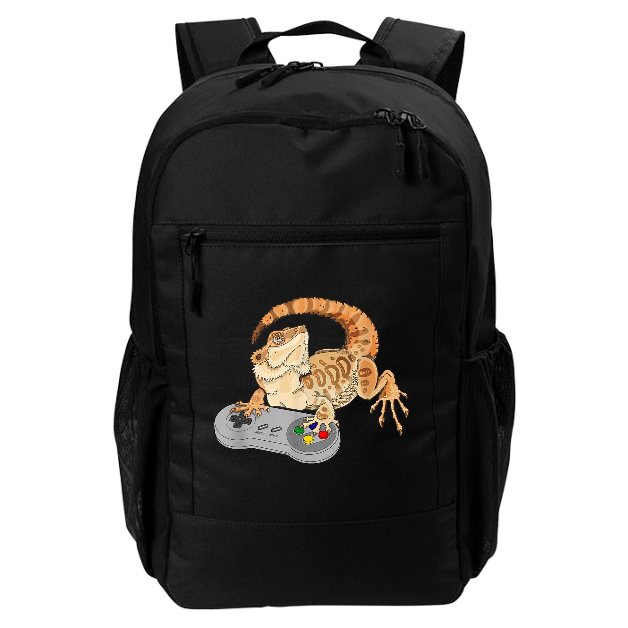 Bearded Dragon Playing Video Game Reptiles Pagona Gamer Backpack